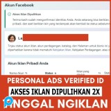 Akun Facebook Personal Dipulihkan Sudah Verifikasi ID