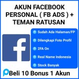 Akun Facebook Personal ( FB Ads ) + Teman Ratusan, 2FA, Sudah ada Halaman/FP