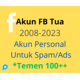 Akun facebook tua 2008-2023 teman 100++ untuk iklan / spam markotop