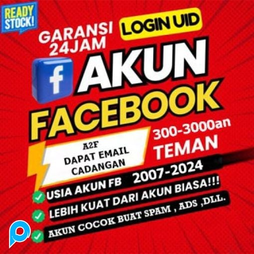 Akun Facebook Tua Teman 300-3000an Tahun 2007-2024 Random Cocok Untuk SPAM , ADS , DLL