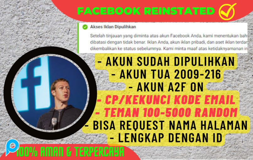 Akun FB Ads Status Dipulihkan thun 2009-2019