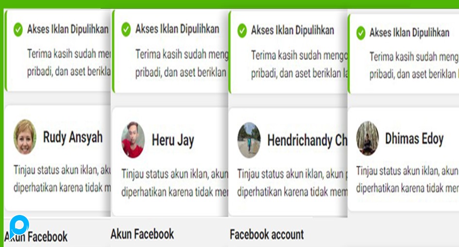 Akun FB Ads Verifikasi Status Dipulihkan 1x / Reinstated