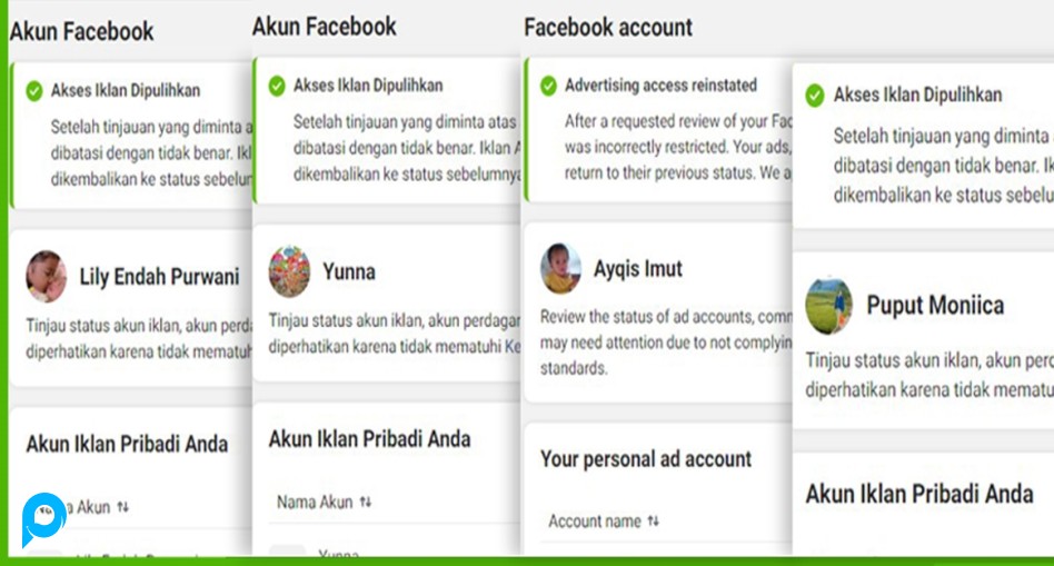 Akun FB Ads Verifikasi Status Dipulihkan 2x / Reinstated