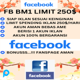 Akun FB BM1 LIMIT 250$ / Hari Dan Siap Iklan