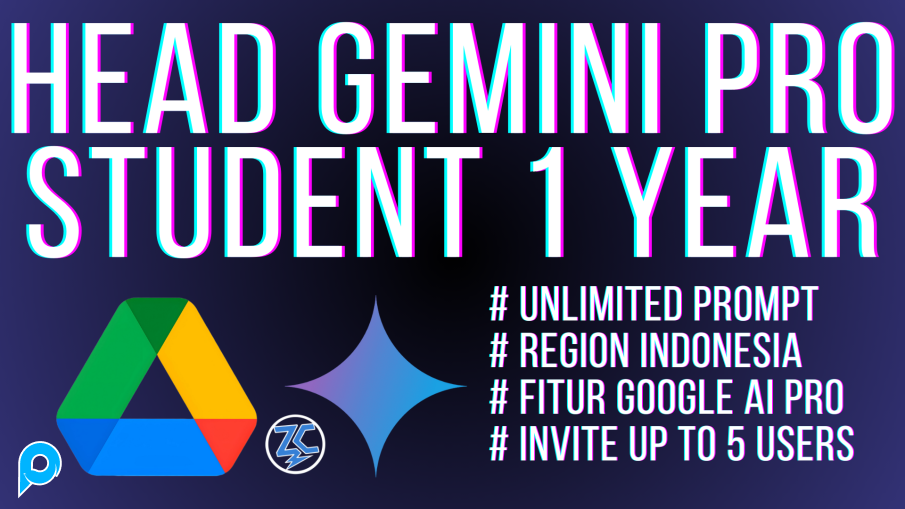 Akun Head Gemini AI PRO Student dan Google Drive 2TB