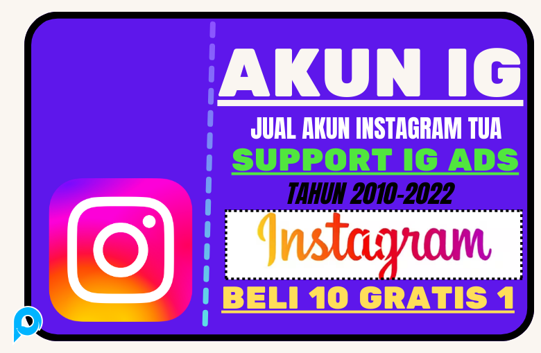 Akun Instagram OLD Tahun [2010-2022] Beli 10 Gratis 1-Suport Iklan IG