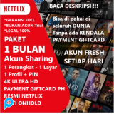 Akun Netflix Premium Sharing Profil Anti HOLD UHD 4K VIP Bergaransi
