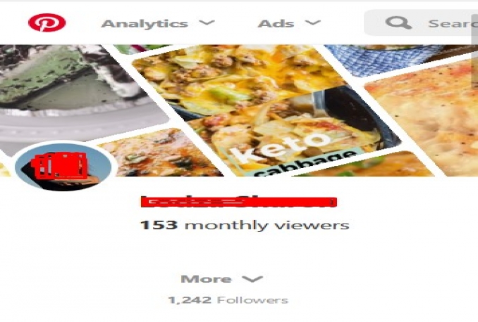 Akun Pinterest +1k Follower