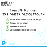 Akun Premium VPN SSH VLESS VMESS TROJAN ID 30 Hari