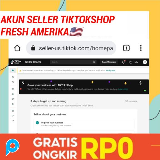 AKUN SELLER TIKTOK SHOP TIKTOKSHOP AMERIKA USA FRESH MURAH UNTUK JUALAN 100% REAL AKTIF PERMANEN BER