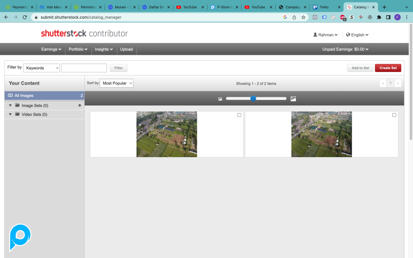 Akun Shutterstock Contributor