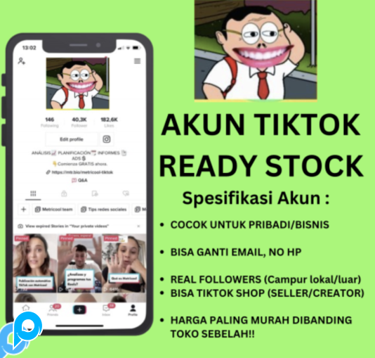 AKUN TIKTOK 1000+ FOLLOWERS HARGA PROMO!!!!, HARGA PALING MURAH DIBANDING PENJUAL LAIN!!