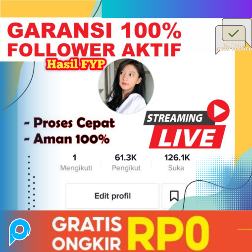 AKUN TIKTOK 2 ribu (2k) FOLLOWER INDO MURAH JUALAN 100% REAL AKTIF ORGANIK PERMANEN BERGARANSI HASIL