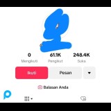 AKUN TIKTOK 60K++ BISA DAPAT LEBIH TERGANTUNG STOCK,  FOLLOWERS AKTIF BISA LIVE HARGA MURAH PROMO HA