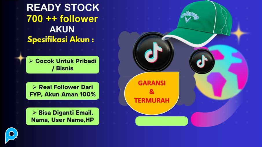 Akun Tiktok Follower Aktif 700-800 ++  Followers Indo Real Human Konten Fyp Bisa Affiliate