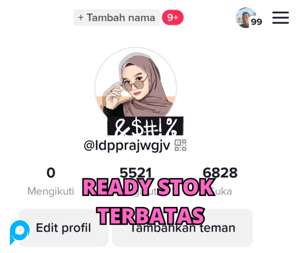Akun Tiktok Followers 2k+ (Hasil FYP) stok terbatas