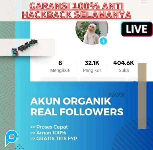 Akun Tiktok Followers Aktif Organik | Sudah Bisa Live Streaming Studio / Live PC | Akun Tiktok FYP
