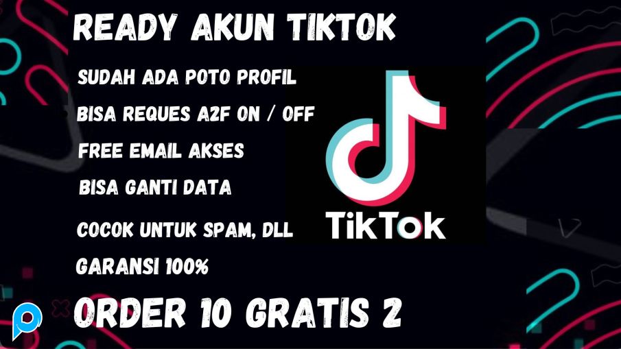AKUN TIKTOK FRESH A2F ON, BERPOTO PROFIL, AKSES Email DI BUAT MANUAL,  GARANSI 100%