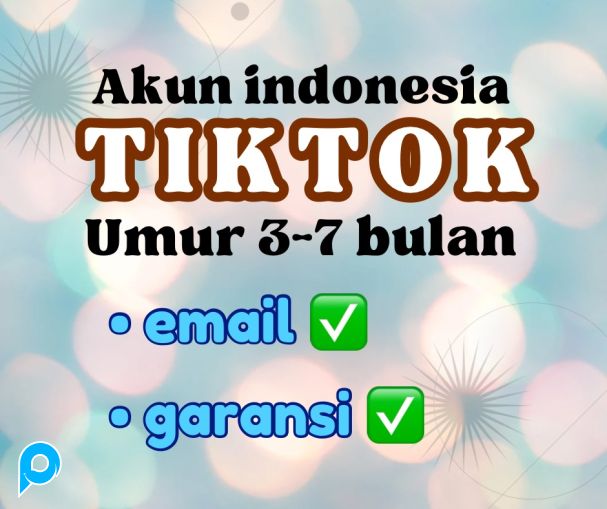 Akun Tiktok Indonesia umur 3-7 bulanan siap pakai