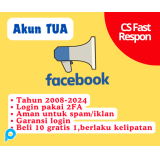Akun Tua Facebook 2008-2024 login pakai 2FA, bisa untuk spam/iklan