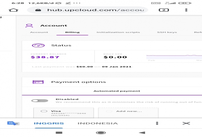 Akun upcloud saldo $16 Bisa Buat RDP dan VPS