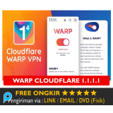 Akun VPN 1.1.1.1 Cloudflare WARP+ Cloud Flare Free DNS Unlimited By Pass Situs Website Support OpenW