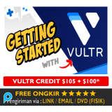 Akun VPS Vultr Saldo Credit $105 +$100 = $205 USD Dollar Balance Limit 10 Instance Private Bergarans