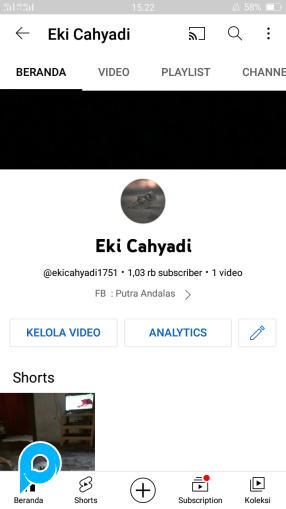 Akun YouTube 1000 Subscriber Termurah