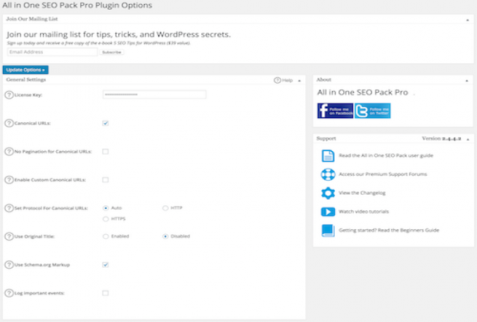 All In One Seo Pack Pro 2.5.3 Full Control Plugin Wordpress
