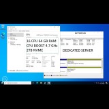 AMD Ryzen 7 5800X BARE METAL RDP ,Sup Emulator,Bot,OBS, Spek 16 CPU  4.8Ghz Turbo Boost 64/128GB RAM
