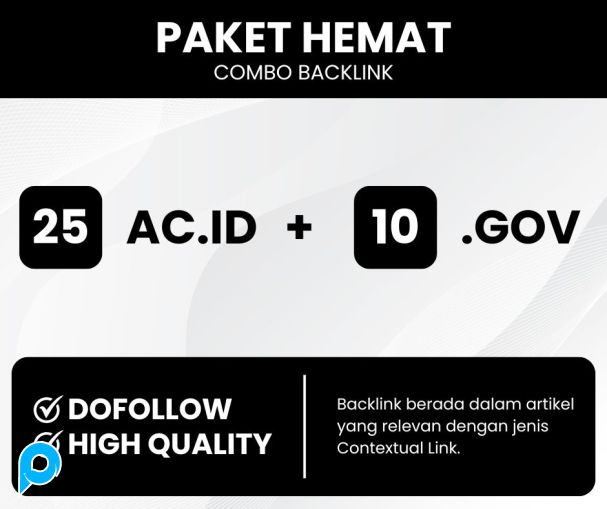 Backlink AC.ID [25] + Backlink .GOV [10] Dofollow High Quality
