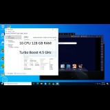 BARE METAL RDP,Support Emulator,VPN,Bot,OBS, Spek 16 CPU  4.5Ghz Turbo Boost 128GB RAM 4TB NVMe SPEE