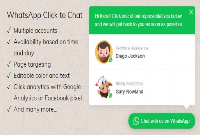 [Best Social Chat] Wordpress Whatsapp Support Widget Premium