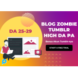 Blog Zombie Tumblr High Authority DA 25-29 | Cocok Buat Backlink ke Moneysite