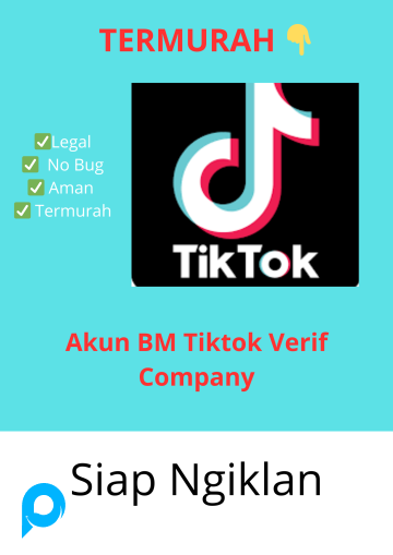BM Tiktok Ads +  Akun Iklan Verifed Company/Perusahaan ( Beli 5 Gratis 1)