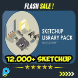 Bundle 12.000+ File Sketch Up Library Element Model SketchUP SKP