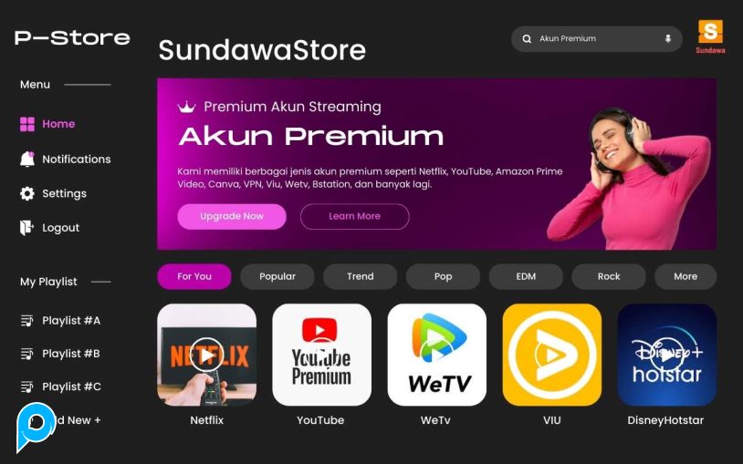 Bundle Akun Premium Streaming 1 Bulan Bergaransi