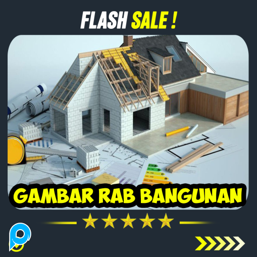 Bundle Gambar Bangunan & RAB Rencana Anggaran Biaya Proyek Terlengkap