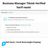 Business Manager TikTok Verif Resmi