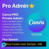Canva Pro Admin 1 Tahun, bisa invite Ratusan member