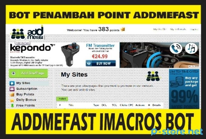 cara menambah point di addmefast otomatis