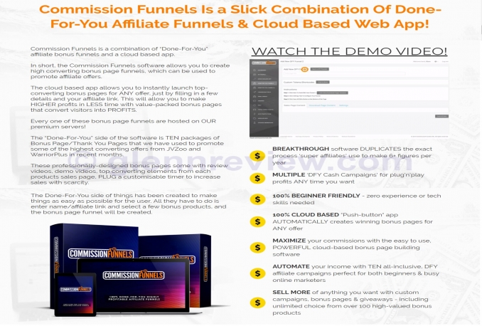 Commission Funnels pro Buat situs affiliasi hanya dengan 3 langkah mudah