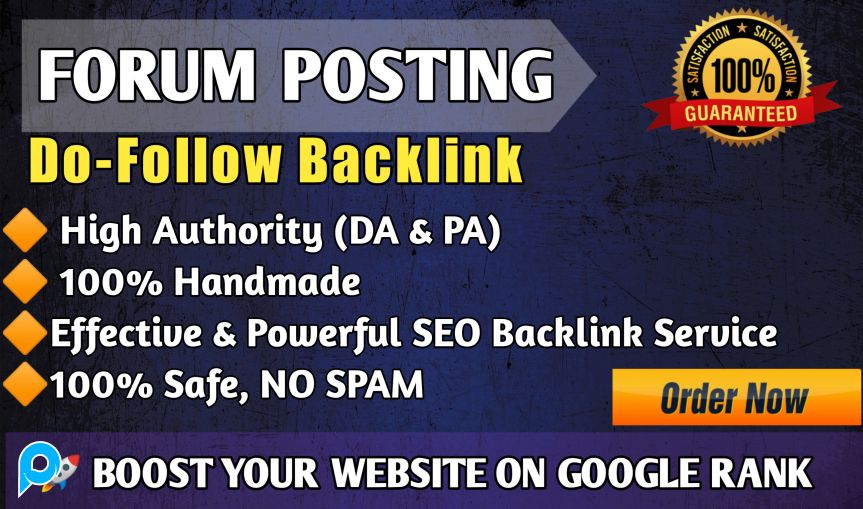 Dapatkan peringkat Google dengan 50 do follow forum posting backlink di situs DA Tinggi