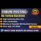 Dapatkan peringkat Google dengan 50 do follow forum posting backlink di situs DA Tinggi
