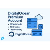 DigitalOcean Premium Account – $2500 Credit – 25 Droplet Limit – 1 Year