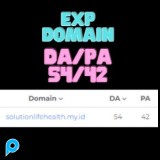 DOMAIN solutionlifehealth.my.id DA/PA 54/42, HARGA PROMO!!! CUMA 80k