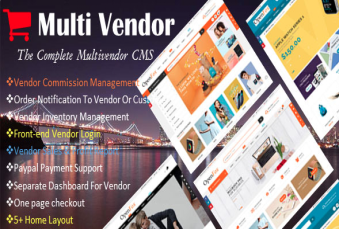 Ecommerce Multi-Vendor Website Builder - The Complete Multi-vendor CMS