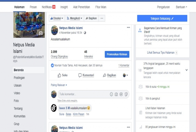 Fanpage Berita 164rb Liker