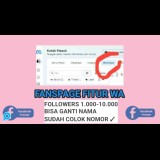 Fanpage fitur wa sudah colok nomor Bm+Fp+Akun