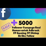 Fanpage/Halaman Follow 5.000 Aktif  Real Human